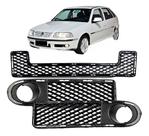 Kit Grade Parachoque Milha Gol G3 1999 2000 01 2002 Fase 1 - Preto - Ambos os lados