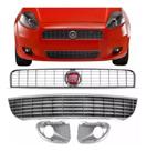 Kit Grade Punto 2007/2012 Prata C/ Emblema C/ Moldura Milha Kit Grade Punto 2007/2012 Prata C/ Emblema C/ Moldura Milha