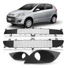 Kit Grades Moldura Parachoque Palio G5 2012 13 14 15 16 2017 Cinza Milha Com Furo