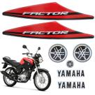 Kit Gráfico Adesivo Completo Ybr Factor 125 K1 2014 Vermelho