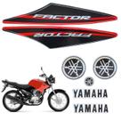 Kit Gráfico Adesivo Completo Ybr Factor 125 K1 2015 2016 Vermelho