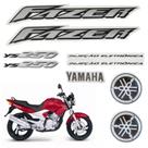 Kit Gráfico Adesivo Completo Ys Fazer 250 2005 2006 Vermelho