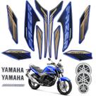 Kit Gráfico Adesivo Completo Ys250 Fazer 250 2016 Flex Azul