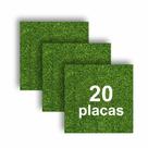 KIT Grama Sintética Placa de tapete Artificial 25cm x 25cm Para Decoração De Casa Jardim Gramado e enfeites -