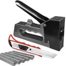 Kit Grampeador de Tapeceiro Manual Com Grampo 8mm e Estilete Profissional