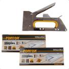 Kit Grampeador Manual Profissional + 10.000 Grampos (6 e 8mm)