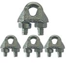 Kit Grampos 100 Unidades Clips Para Cabos de Aço 1/8" Resistentes