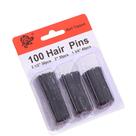Kit Grampos de Cabelo Aço 4cm 5cm e 6cm Preto (100 Peças)