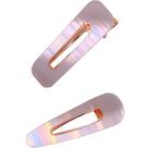 Kit Grampos de Cabelo Geométrico Branco Perolado (2 Peças)