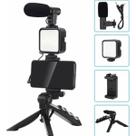 Kit Gravação 5 Em 1 Live Tripé Celular Suporte Led Microfone
