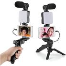 Kit Gravação 5 em1 Controle Bt/tripe/microfone/led/suporte