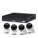 Kit gravador mhdx 1104-c 4canais + 4 cameras fc hbtech hb707