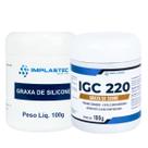 Kit Graxa Silicone 100g Para Pino Da Pinça Freio E Graxa De Cobre 100g - Implastec