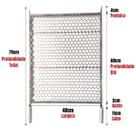 Kit Grelha Inox 40x60 E 6 Espetos E Pegador Carnes Churrasco