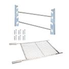 Kit Grelha Inox 70x40 Mais Suporte De Inox Barras Alumínio