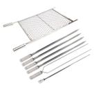Kit Grelha Moeda Inox 70x60 Mais 6 Espetos Para Churrasco