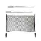 Kit Grelha Tela Expandida Inox 40x70 e Espeto Espada 50cm