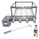 Kit Grill Churrasqueira Giratória Pré Moldada 55cm 4 Espetos + Espalhador de Brasa Kit Grill Churrasqueira Giratória Pré Moldada 55cm 4 Espetos + Espalhador de Brasa