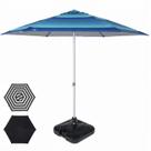 Kit Guarda Sol Premium 2,4m Alumínio Milagres Com Base Plástica - Belfix