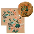 Kit Guardanapo Estampado Floral Marrom Luxo 40 Folhas 33cm - Tuut Kit Guardanapo Estampado Floral Marrom Luxo 40 Folhas 33cm - Tuut