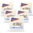 Kit guardanapo luxo folha dupla nobile 23x24 branco 5 pacotes