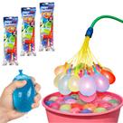 Kit Guerra de Água 111 Balões Bexiga Enche Fácil Auto Amarra Brincadeira Chácara Praia