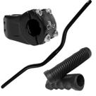 Kit Guidão Bike Completo Alto Curvo Avanço Manopla Mesinha