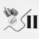 Kit Guidão Cargo Moto 160 2016/2022 Com Peso Da Pcx Manopla Riscadinha Cromado