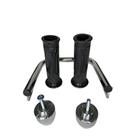 Kit Guidão Moto Cg Cargo 160 Cromado Manopla+ Pesinho + Barra Motocicletas Segurança Kit Guidão Moto Cg Cargo 160 Cromado Manopla+ Pesinho + Barra Motocicletas Segurança
