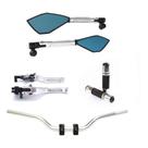 Kit Guidão Naked Manopla Retrovisor Manete Cb250f Cb300 Cargo