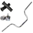 Kit Guidão Ybr Com Pesinho Pcx e Par de Manoplas 125 2001 ate 2015 Factor Yamaha Peso Moto Rosca Fácil Instalação