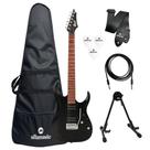 Kit Guitarra Cort X100 OPBK + Capa + Suporte + Acessórios