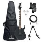 Kit Guitarra Ibanez GRG 121DX BKF Black + Capa + Acessórios
