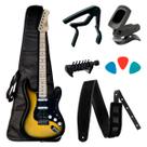 Kit Guitarra Shelter Stratocaster Sunburst + Capa e Afinador