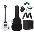 Kit Guitarra Strinberg Les Paul LPS200 Caixa Amplificada Branca