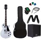 Kit Guitarra Strinberg Les Paul LPS230 WH Branca + Amplificador + Acessórios