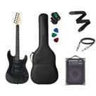 Kit Guitarra Strinberg Rockwave Rw50 BK + Caixa