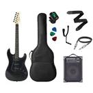 Kit Guitarra Strinberg Rockwave Rw50 BK + Caixa