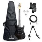 Kit Guitarra Tagima DuoSmart-S Black + Capa + Acessórios