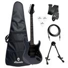Kit Guitarra Tagima Sixmart Deep Silver + Capa + Acessórios
