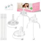 Kit Guxetans 2+2 de bicos com canudo e bicos para copo de transição para Philips Avent 6m+