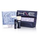 Kit H E Minerals: protetor labial SPF 15 + escova facial + luva de lavagem + bolsa