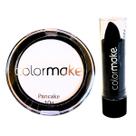 Kit Halloween Maquiagem Base Pancake Branco + Batom Preto Kit Halloween Maquiagem Base Pancake Branco + Batom Preto