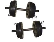 Kit Halter Musculação 20kg Completo Anilhas Barras Presilhas