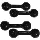 Kit Halter PVC Emborrachado o Par de 2 e 3kg Rythmoon Preto