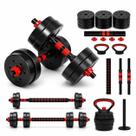 Kit Halteres 6 em 1 Musculação 20kg Ajustável Kettlebell Barra Anilhas MKFIT Kit Halteres 6 em 1 Musculação 20kg Ajustável Kettlebell Barra Anilhas MKFIT