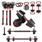 Kit Halteres Anilhas Ajustáveis Kettlebell Academia 40kg MKFIT