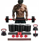 Kit Halteres Anilhas Barras Kettlebell Musculação 40kg Peso Kit Halteres Anilhas Barras Kettlebell Musculação 40kg Peso