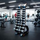 Kit Halteres Cromados Rack Organizador Academia LuminaFIT