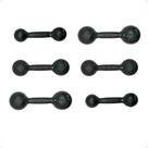 Kit Halteres de Ferro Fundido Pintado - Pares de 1, 2 e 3 Kg